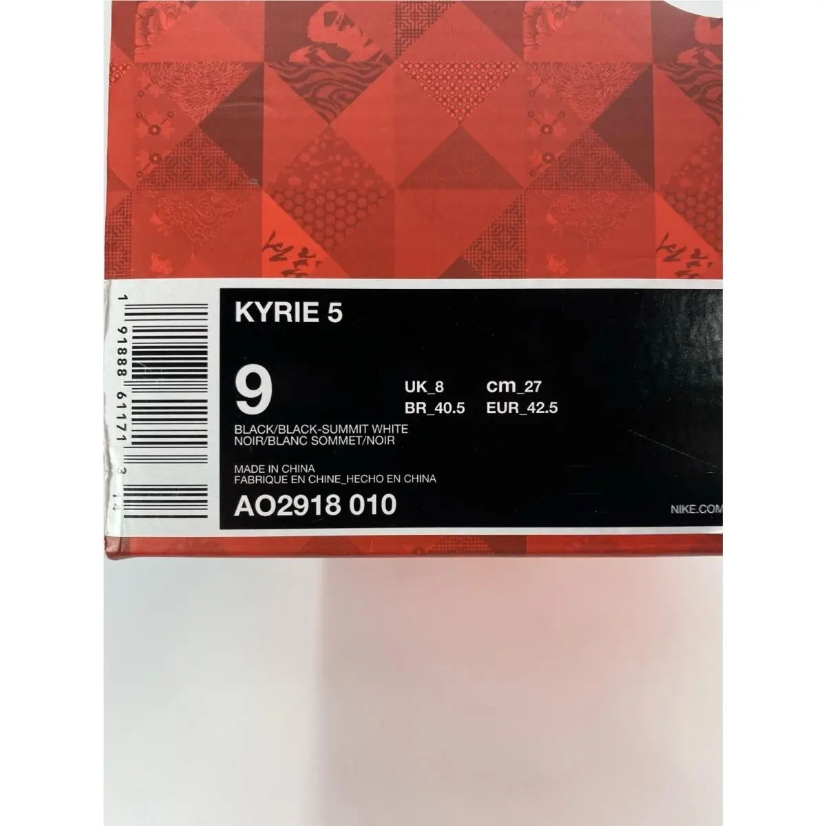Nike shoes - Nike Kyrie 5 - Kyrie - AO2918 010 - Black/Summit White (UPC: 191888611713) 8