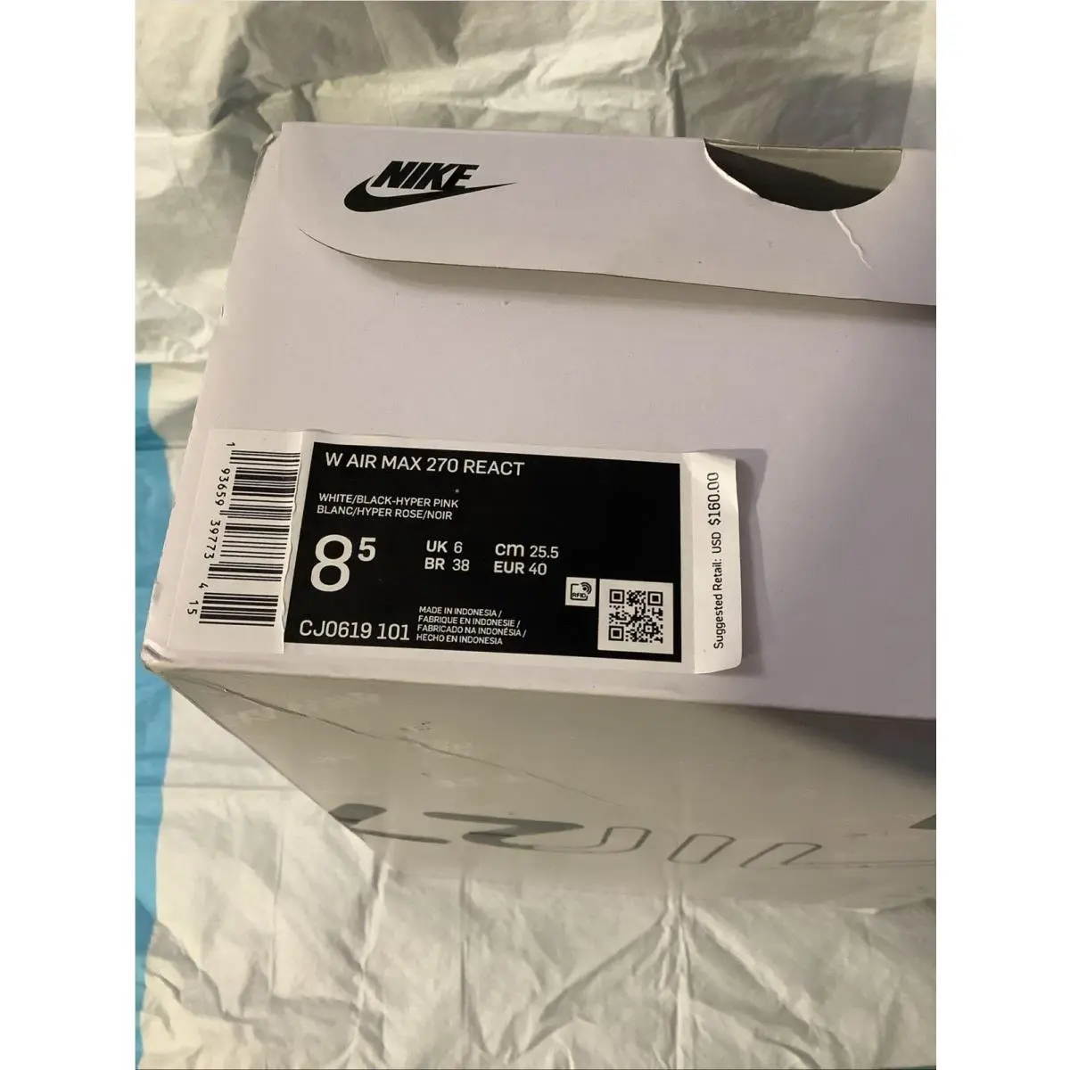 Nike shoes - Nike Air Max 270 - Air Max - White/ Black-Hyper Pink 13