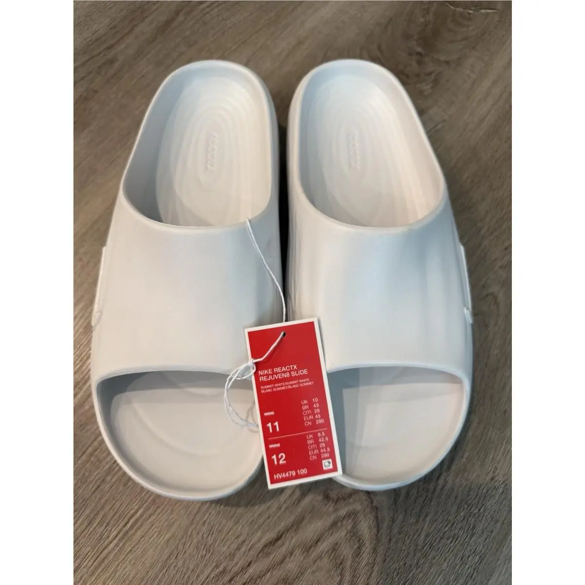 Nike Reactx Rejuven8 Slide Summit White Men`s HV4479-100 Men`s Size 11