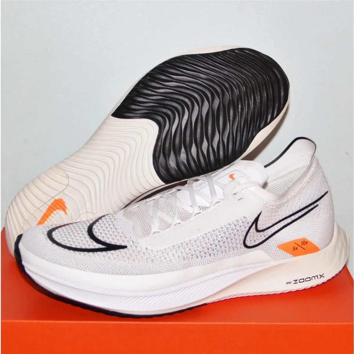 Nike Zoomx Streakfly Proto Mens 4.5 Womens 6 DH9275-100 Photon Dust White Black