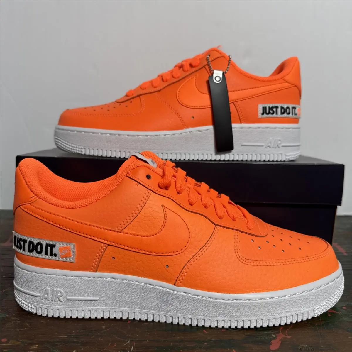 Nike Air Force 1 `07 LV8 Jdi Leather Total Orange BQ5360 800 Men`s Size 8.5