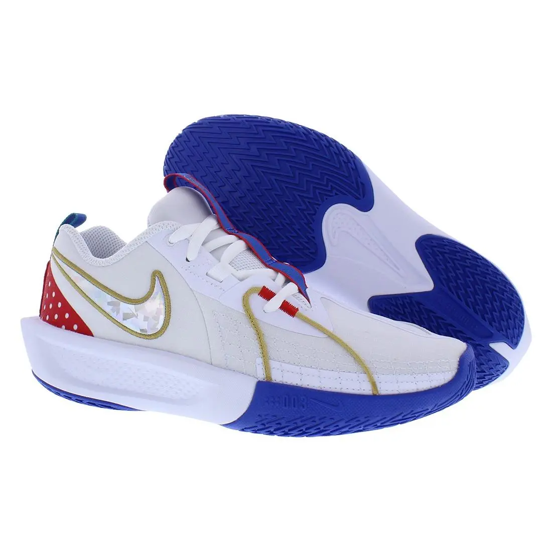 Nike GT Cut 3 SE GS Boys Shoes Size 6.5 Color: White/metallic Gold/game