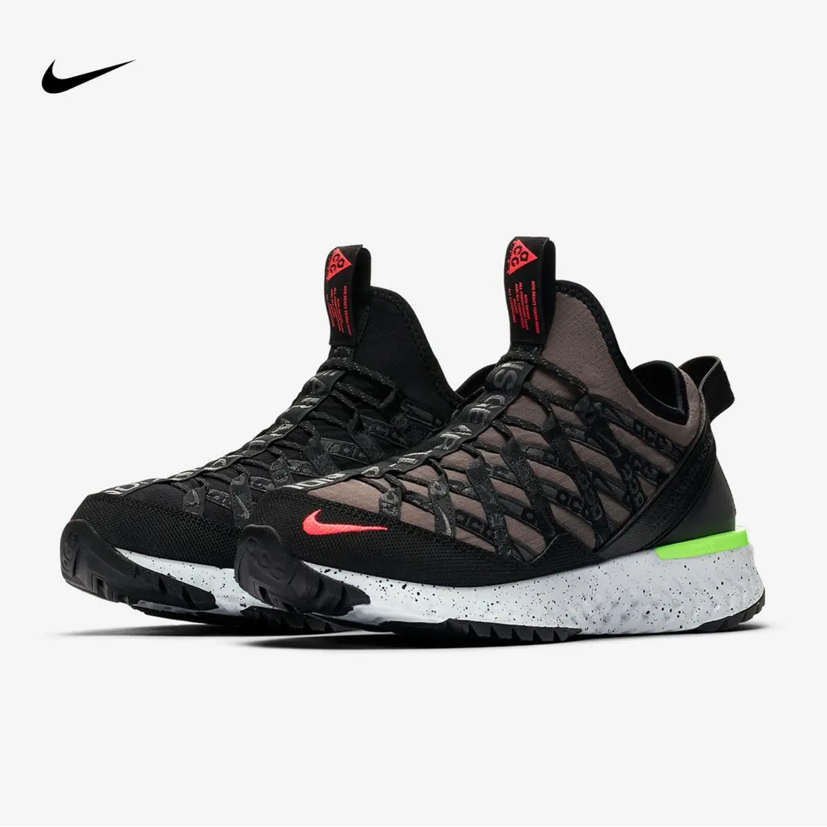 Nike Acg React Terra Gobe Ridgerock Black / Crimson BV6344-202 Men`s Size 4
