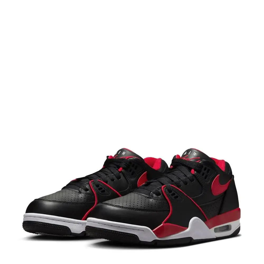 Nike Air Flight 89 Low Black Red White Mens Size 10.5 Shoes Sneakers FZ3045-001