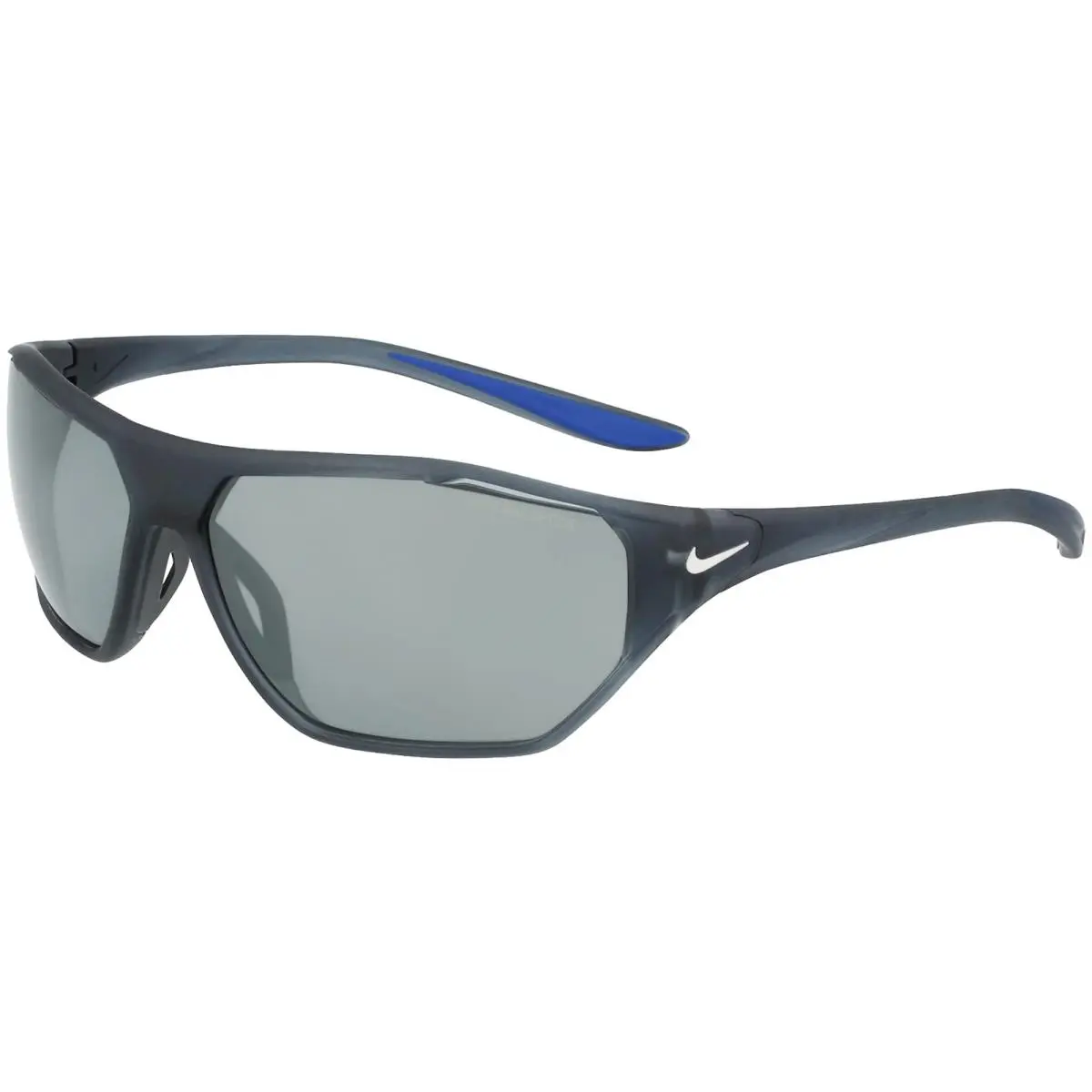 Nike Aero Drift Max Optics Dark Grey Geometric Wrap Sunglasses - DQ0811 021 - Frame: Dark Grey, Lens: Grey