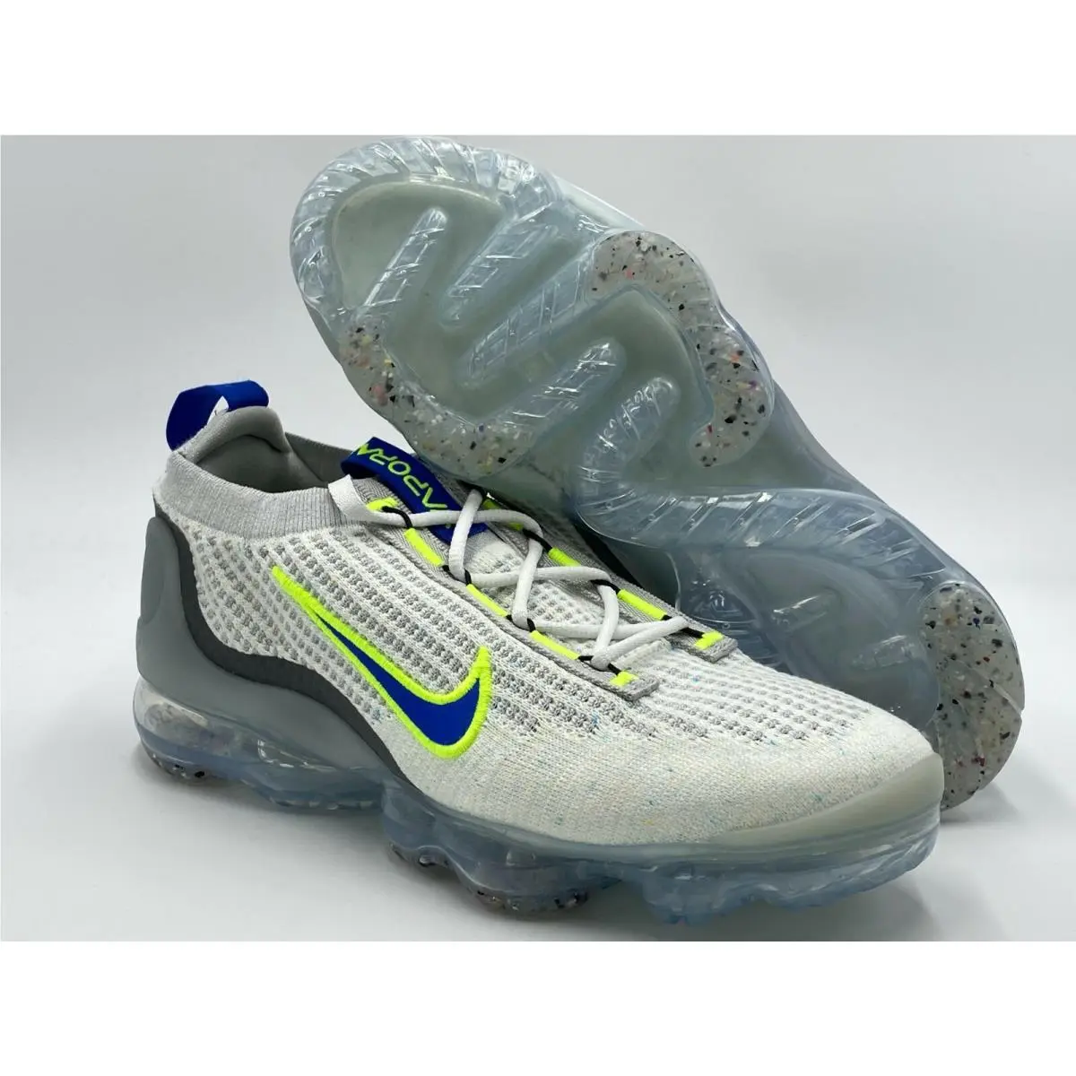 Nike Air Vapormax 2021 FK White/hyper Royal-volt DC9394 100 US Men SZ 8