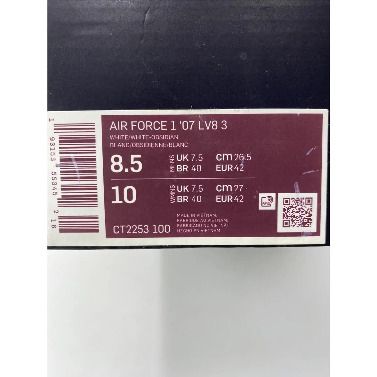 Nike shoes - Nike Air Force 1 - Air Force - CT2253 100 - White-Obsidian (UPC: 193153553452) 6