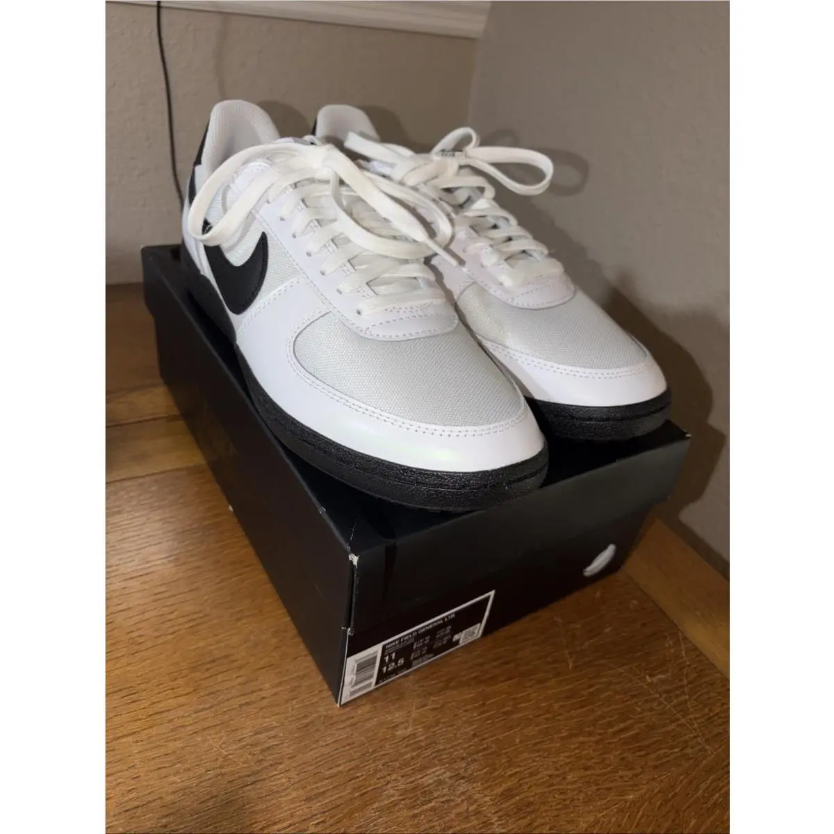 Nike Field General Men`s Sneakers Size 11 White/black Leather