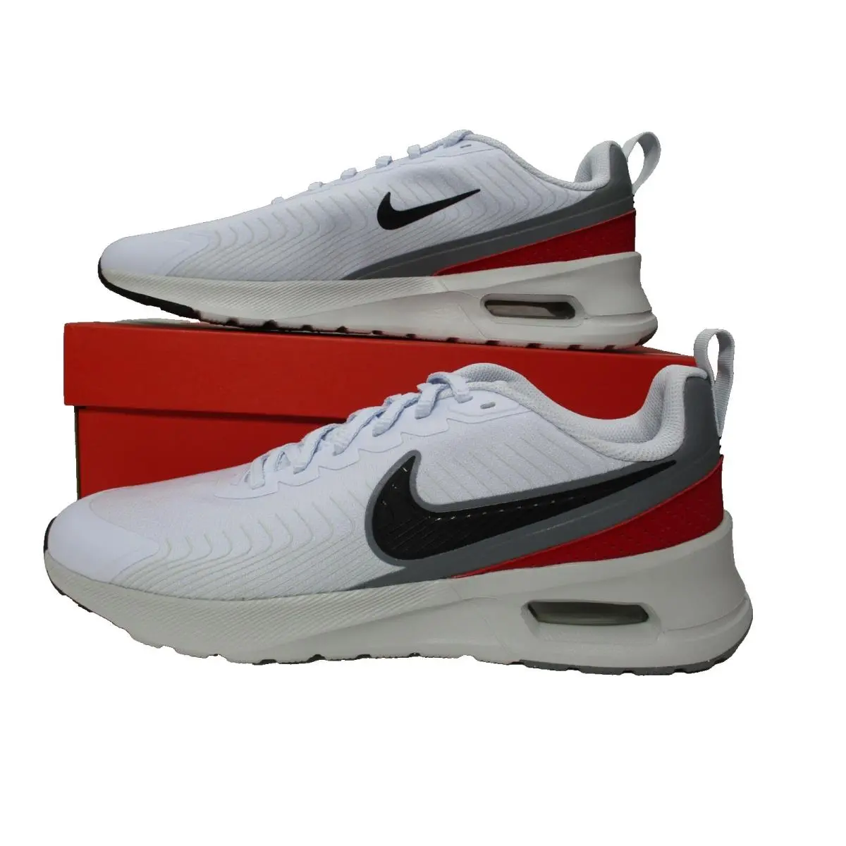 Nike Air Max Nuaxis Black White Gray Running Shoes Mens Sz 10.5