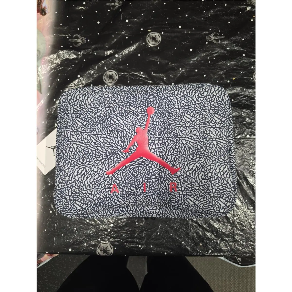 Air Jordan Jumpman Cement Grey Elephant Print Shoe Box Storage Bag by Nike