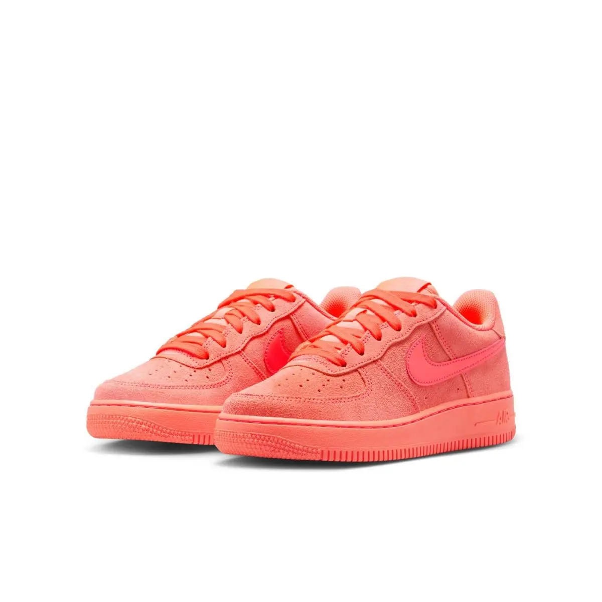 Kids Nike Air Force 1 Suede IR5611-800 Hot Lava/hot Lava-hot Lava-size 7