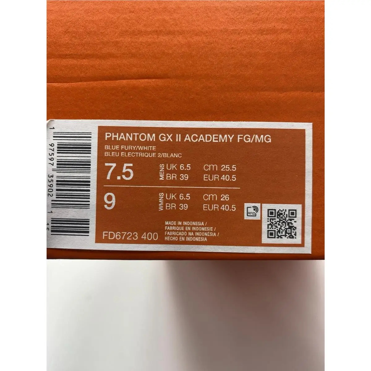 Nike shoes - Nike Phantom GX - Phantom - FD6723 400 - Blue Fury/White (UPC: 197597359021) 6