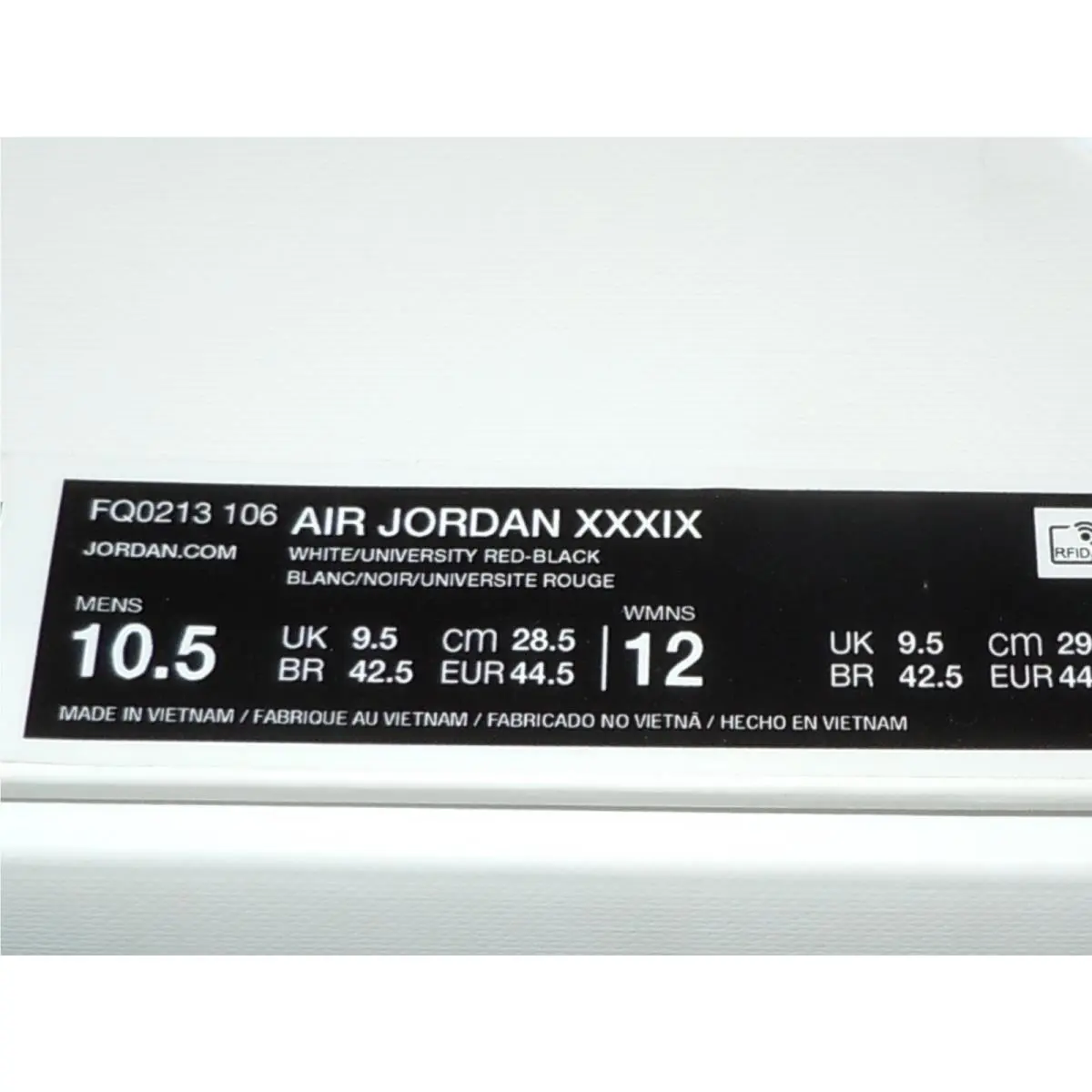 Nike shoes - Air Jordan 39 - Air - FQ0213-106 - White (UPC: 197599068525) 5
