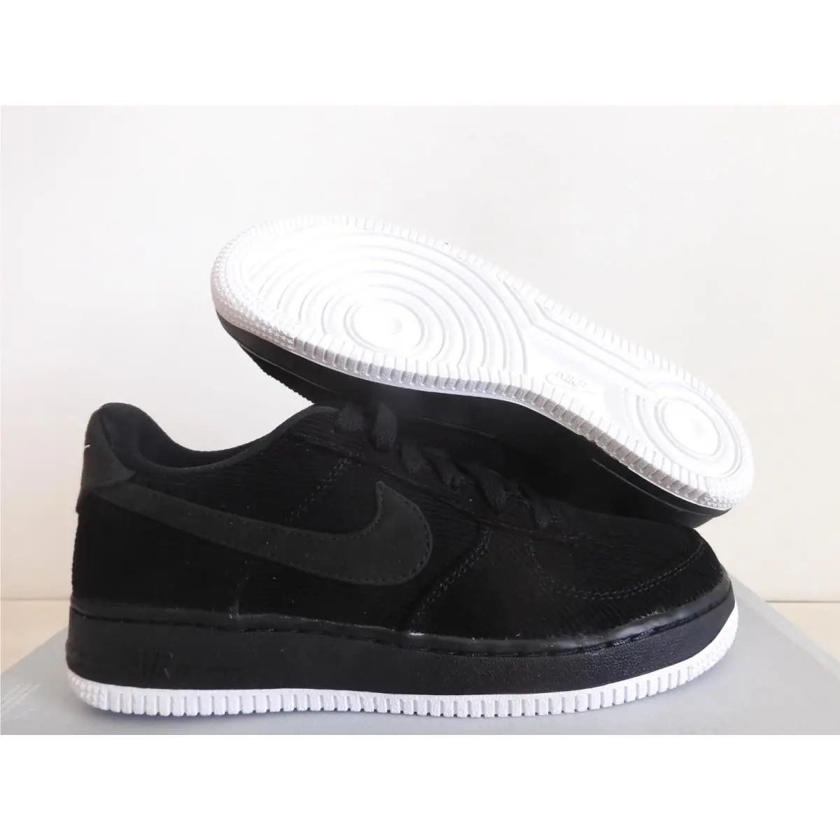 Nike Air Force 1 LV8 Style BG Black-black-white Sz 5.5Y BV1233-001