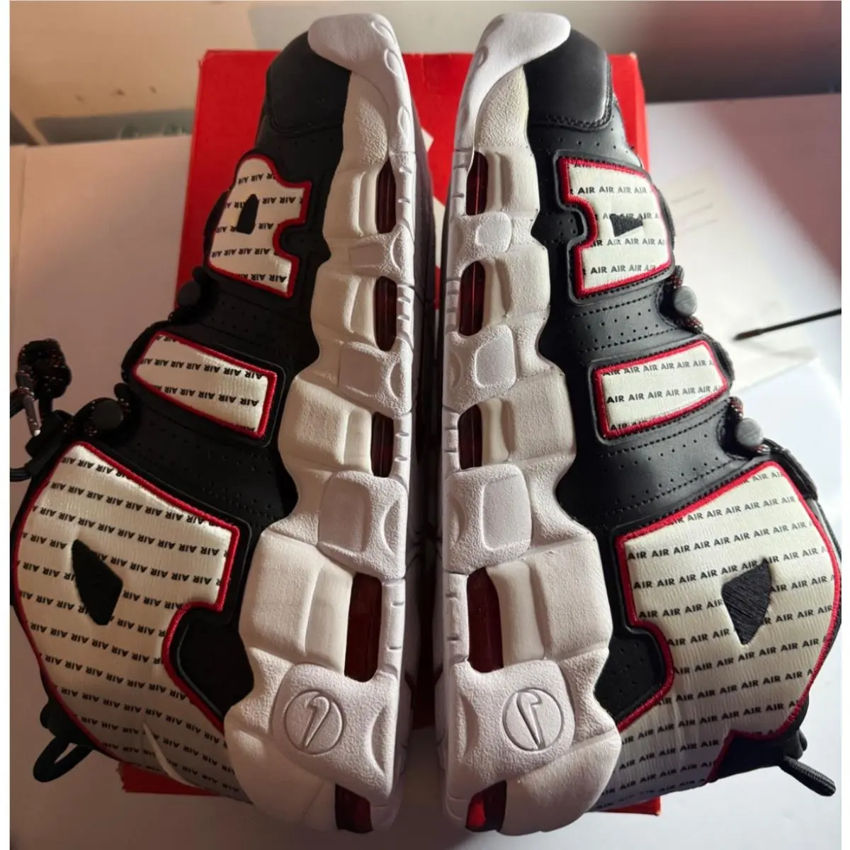 Nike shoes - Nike Air More Uptempo `96 - AV7947 001 - BLACK/WHITE/RED (UPC: 887231931996) 3