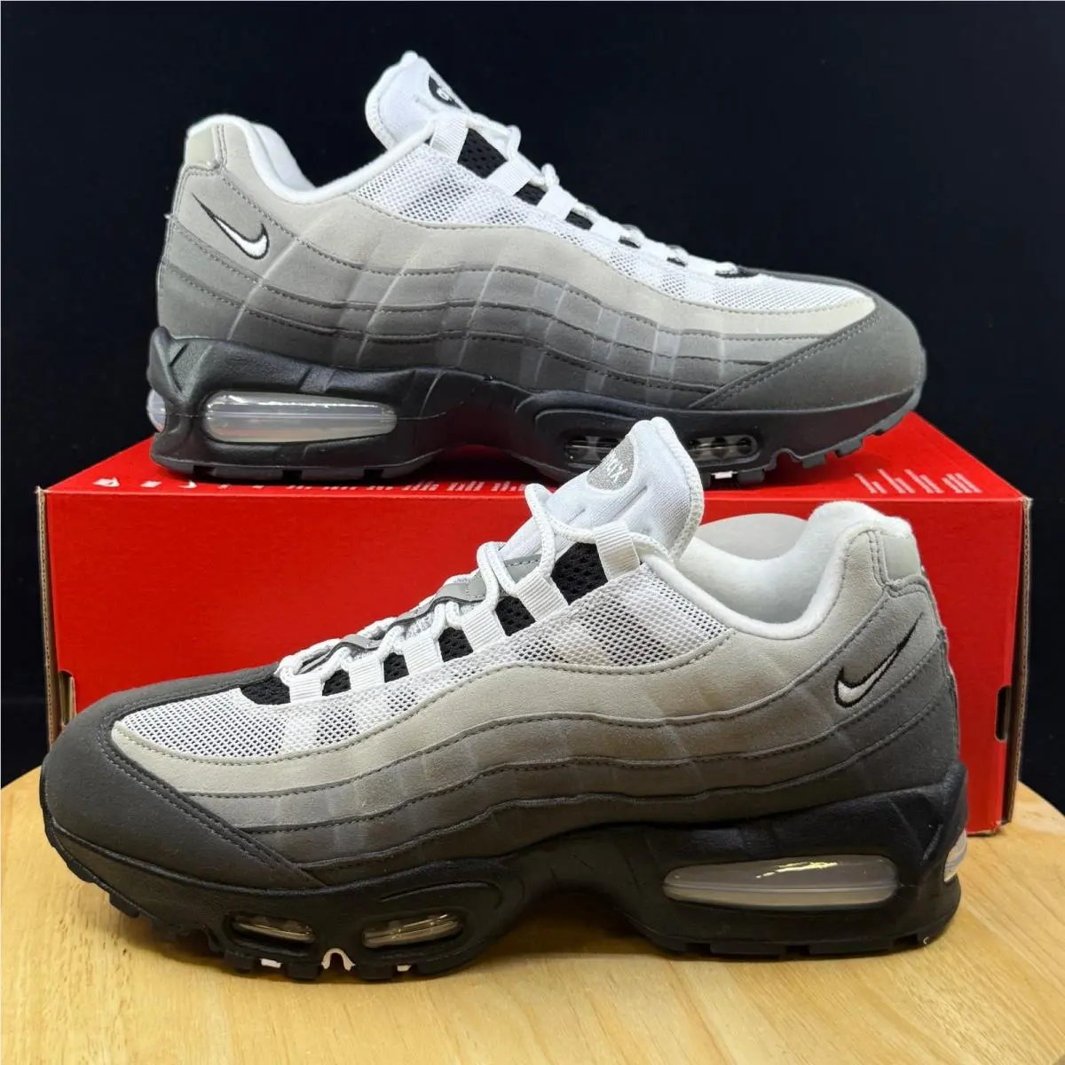 Nike Air Max 95 Big Bubble Men`s Size 8.5 Black/white-medium Ash HM4740 007