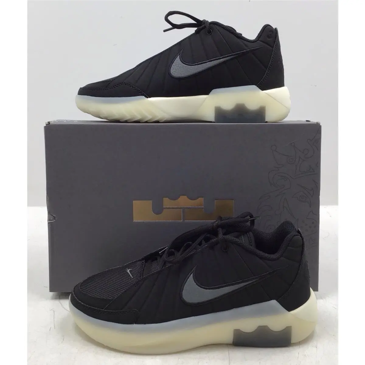 Nike Lebron Witness IX GS Sneakers Black Iron Grey Coconut Milk Sneaker US 6Y
