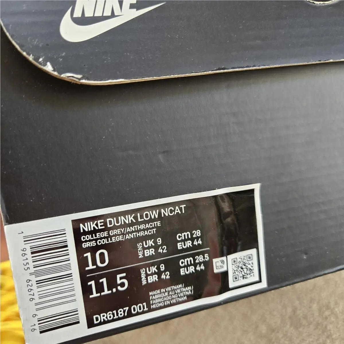 Nike shoes - Nike Dunk Low - Dunk Low - DR6187-001 - Cool Grey/Yellow-Blue-Black-Sail 7