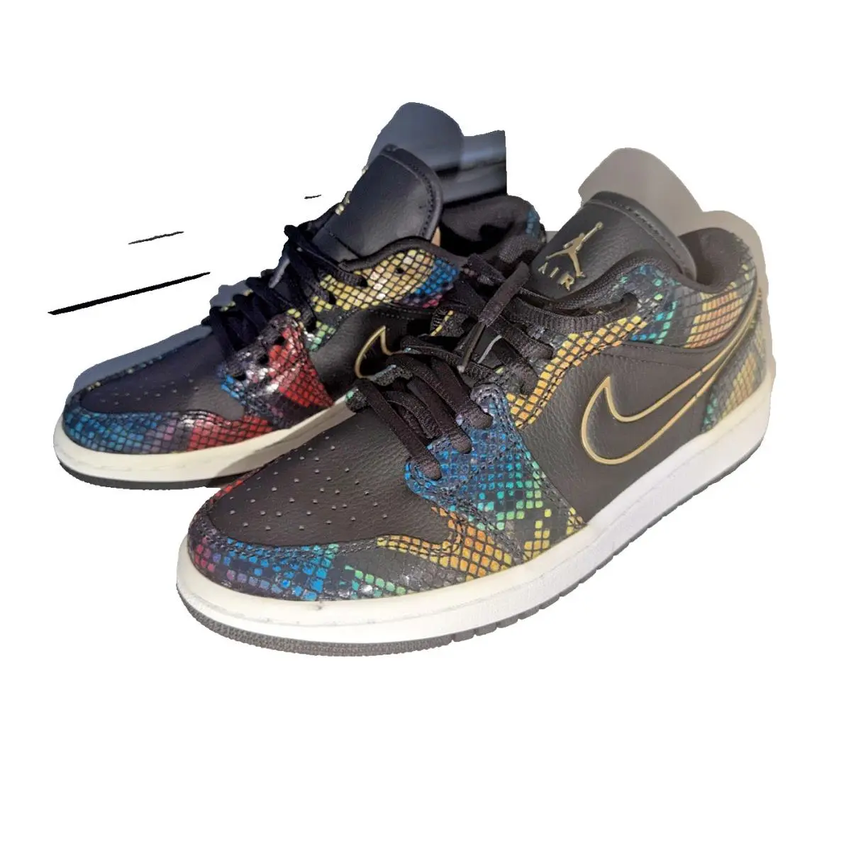 Nike shoes - Air Jordan 1 Low - Air Low - CW5580-001 - Black/Metallic Gold/Multi/White 0