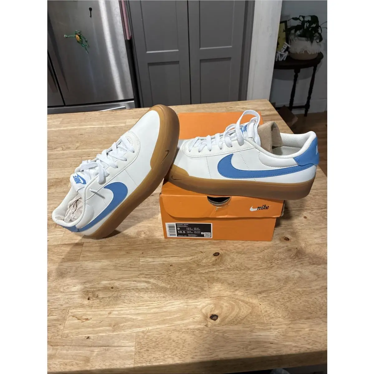 Nike Court Shot Sail University Blue White Sneakers Retro IB4475-133 M 9 W 10.5