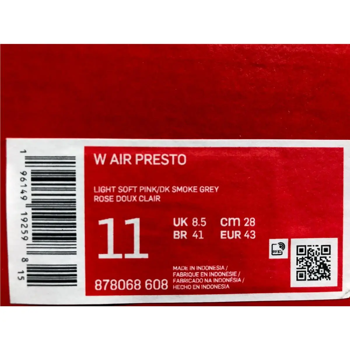 Nike shoes - Nike Air Presto - Air Presto - 878068-608 - Pink (UPC: 196149192598) 3