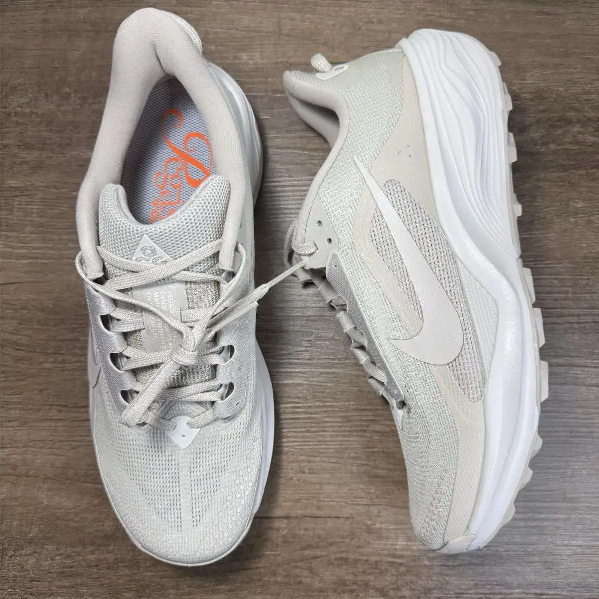 Nike Acg Pegasus Trail `cream Ii’ Men’s Size 9.5 HV8116-200 No Lid