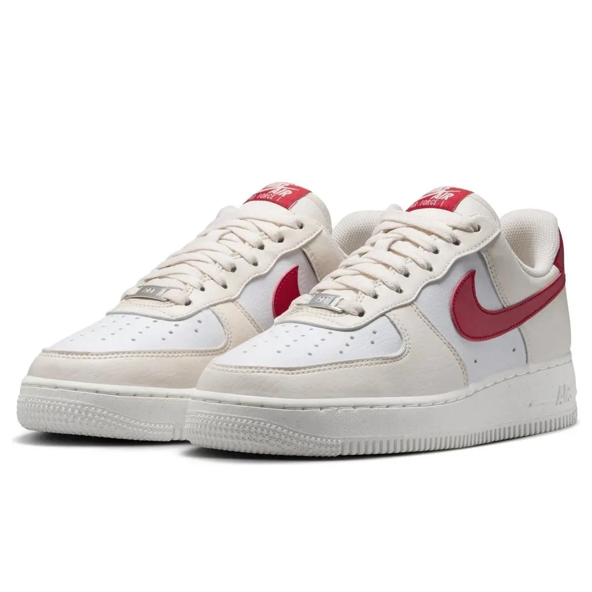 Nike Air Force 1 Low `07 Next Nature Pale Ivory Red DC9486-109 Women`s Size 7.5