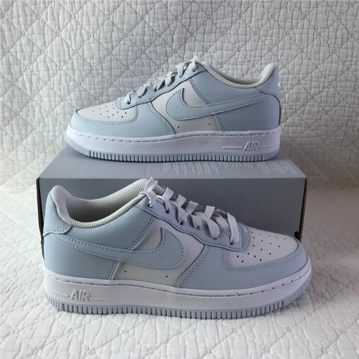 Nike Air Force 1 GS Shoes Youth Kids SZ 5Y Platinum Tint Alabaster CT3839-014
