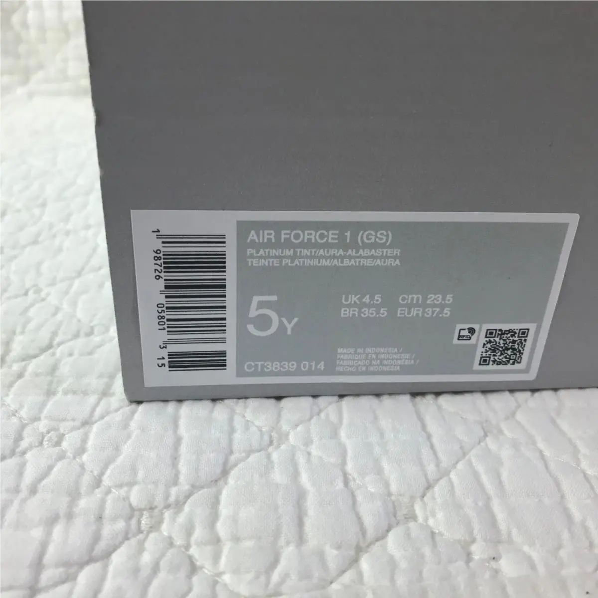 Nike shoes - Nike Air Force 1 - Air Force - CT3839-014 - Platinum Tint Aura Alabaster 9