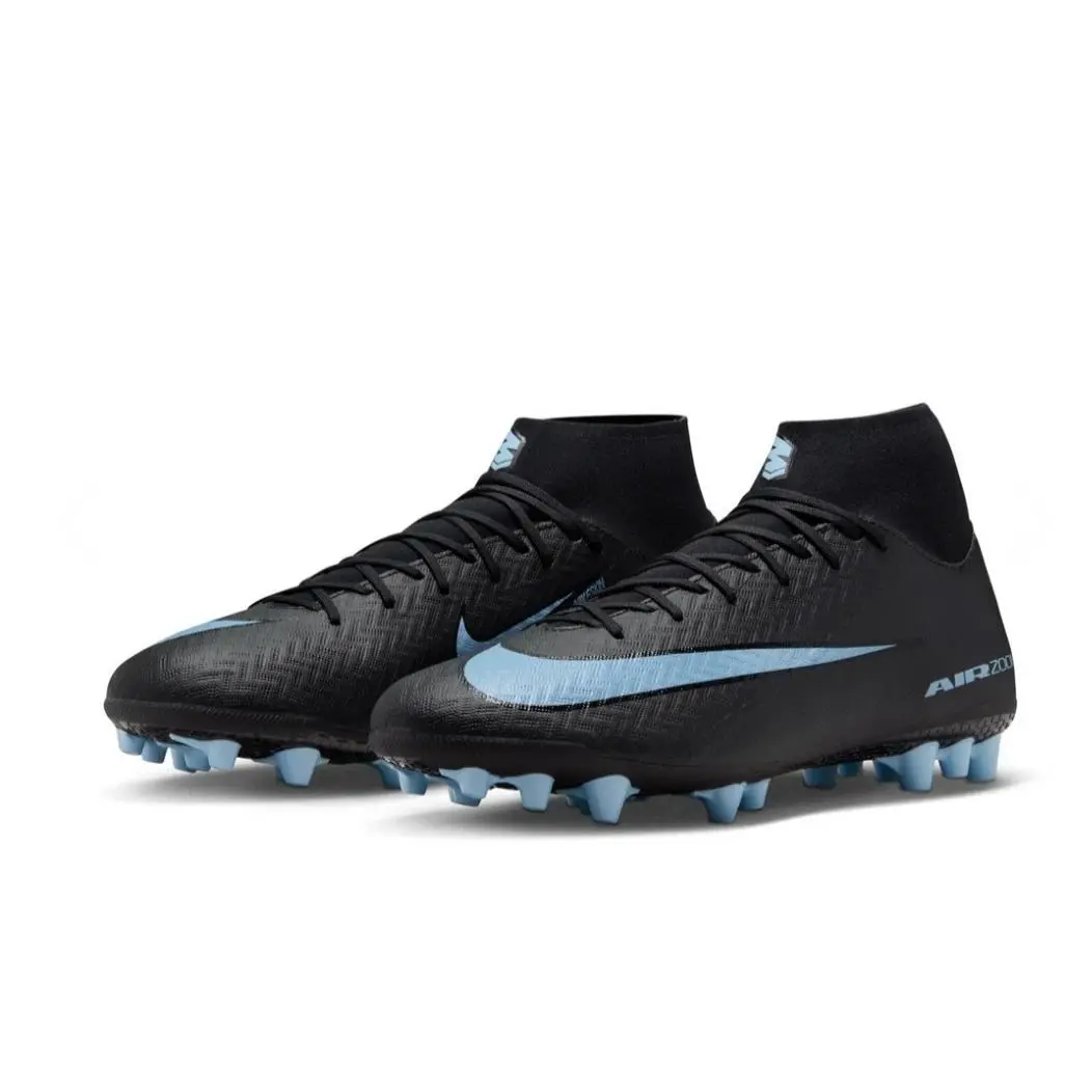 Nike Men`s Mercurial Superfly 10 AG Soccer Black/ice Blue FQ8329-001 Size 6.5