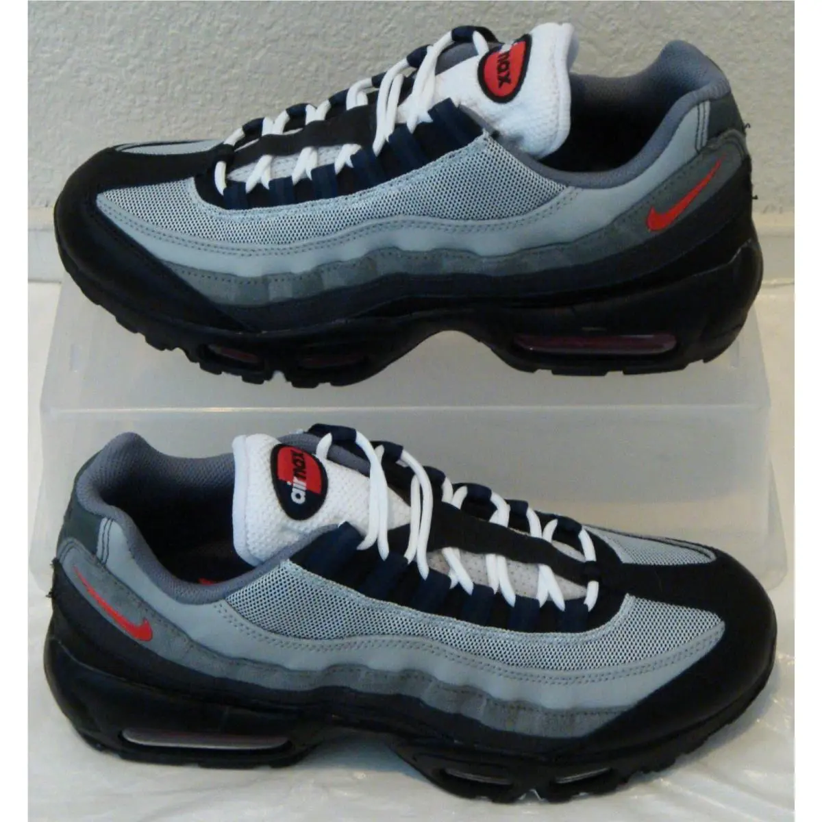 Nike Air Max 95 Black Track Red Mens US Size 8 UK 7 Eur 41 DM0011 007