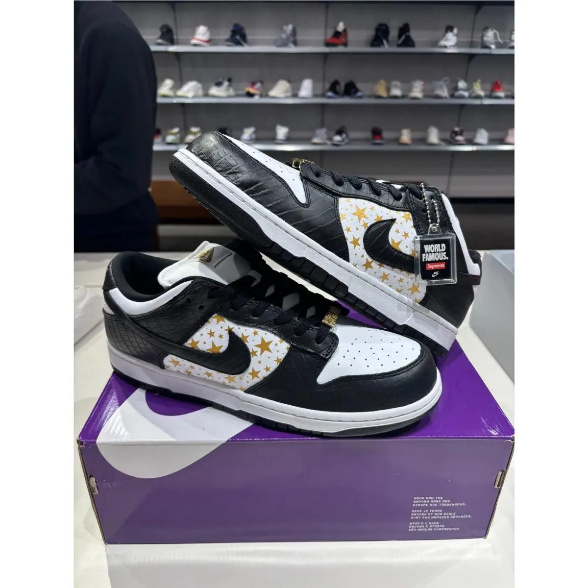 Nike SB Dunk Low Stars Black Size 10