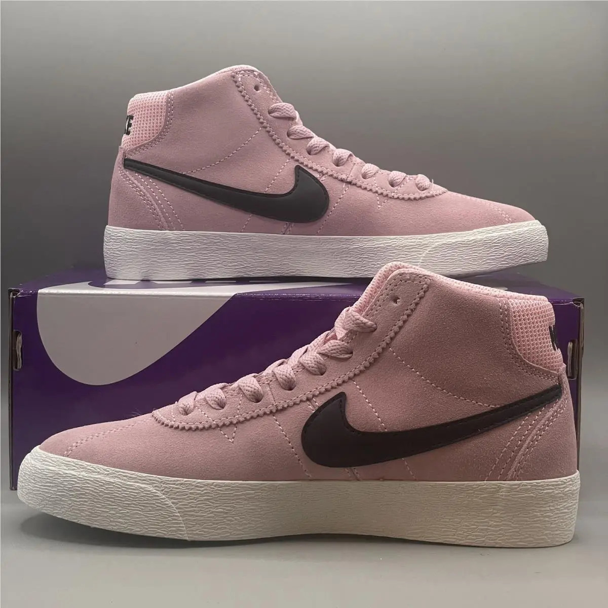 Nike SB Bruin High Women Size 6.5 Soft Pink DR0126 600 Sneakers Shoes