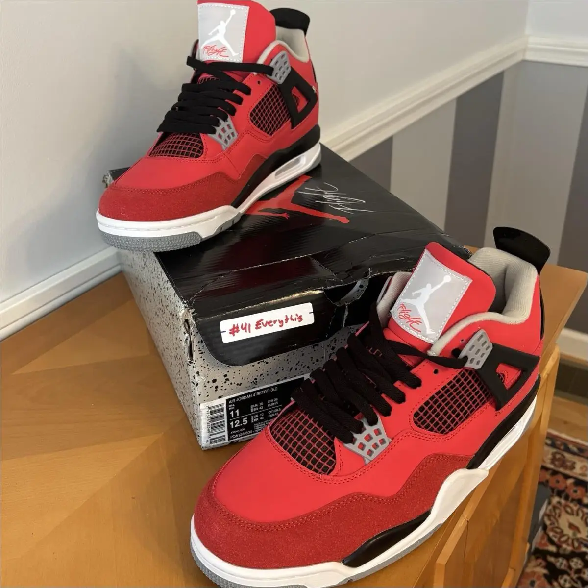 Nike shoes - Air Jordan 4 - Air - PQ8138-600 - Red (UPC: 197593625083) 6