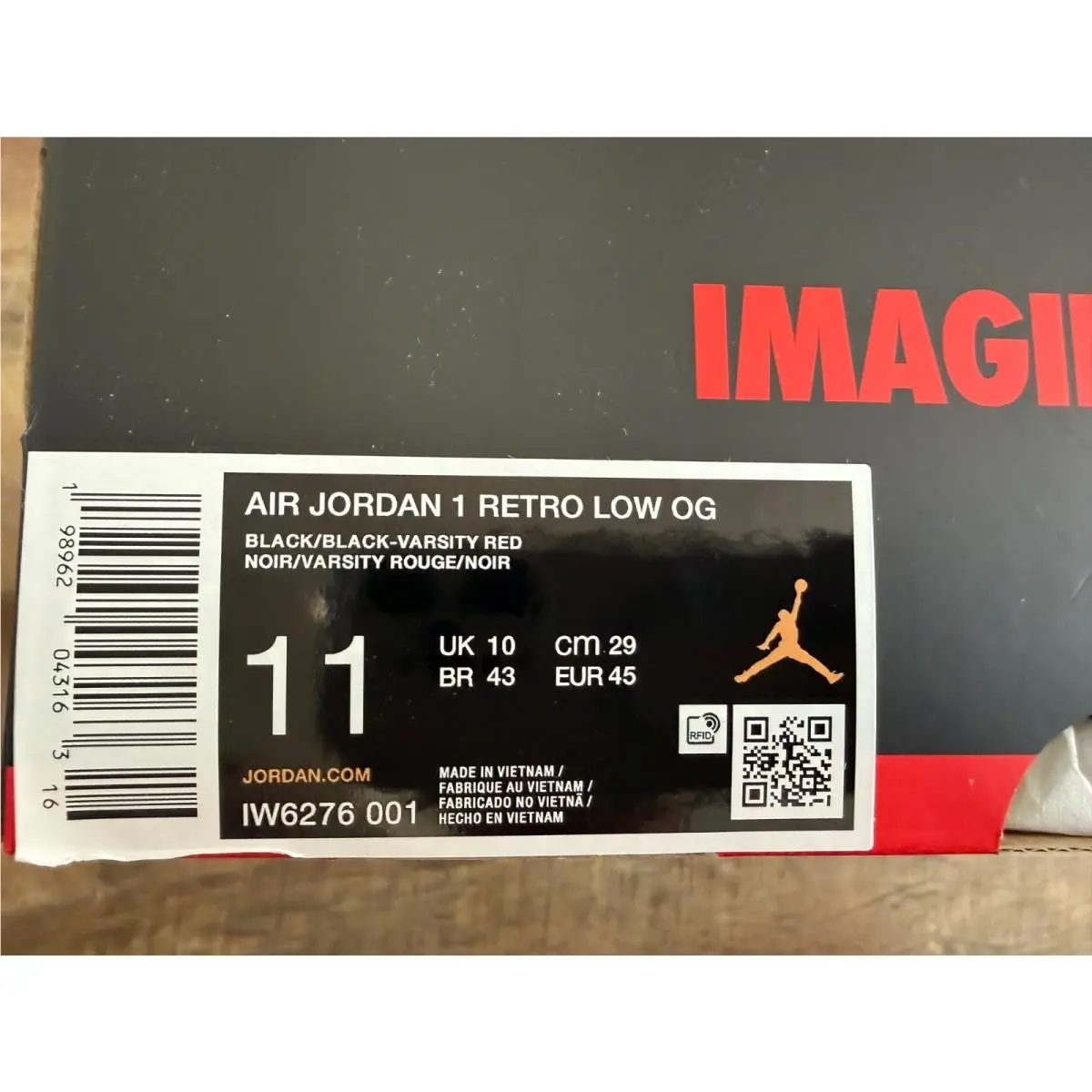 Nike shoes - Air Jordan 1 Low - Air Low - IW6276-001 - Red (UPC: 198962043163) 4
