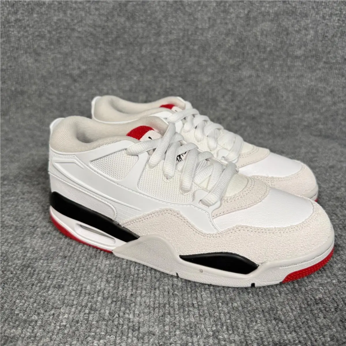 Nike Kids 5Y Air Jordan 4 RM Shoes Sneakers White Red Black Low Top FQ7938-102