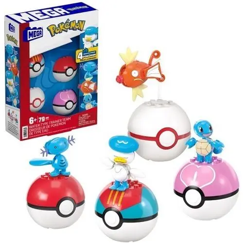 WB Mega Bloks Pokemon: Water-type Trainer Team Building Toy Set
