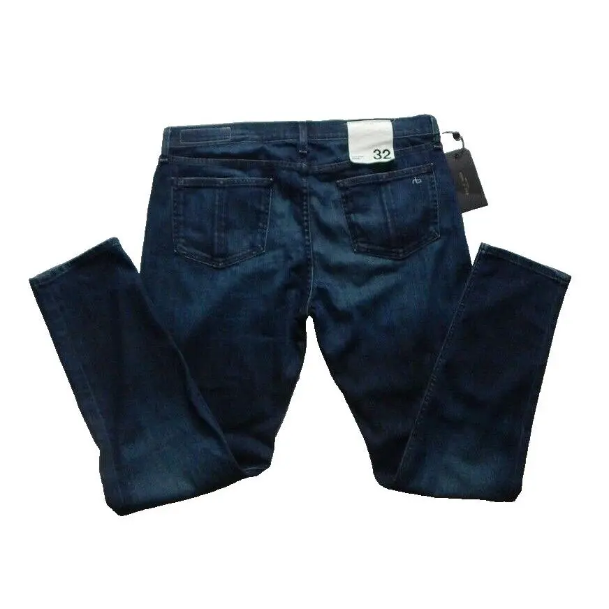 Rag Bone High Rise Skinny Jeans Indigo Wash Zipper Fly Men`s 32x29 by Rag & Bone