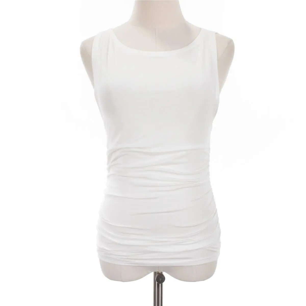 Rag Bone Ruched Sleeveless Tank Top Size M in White