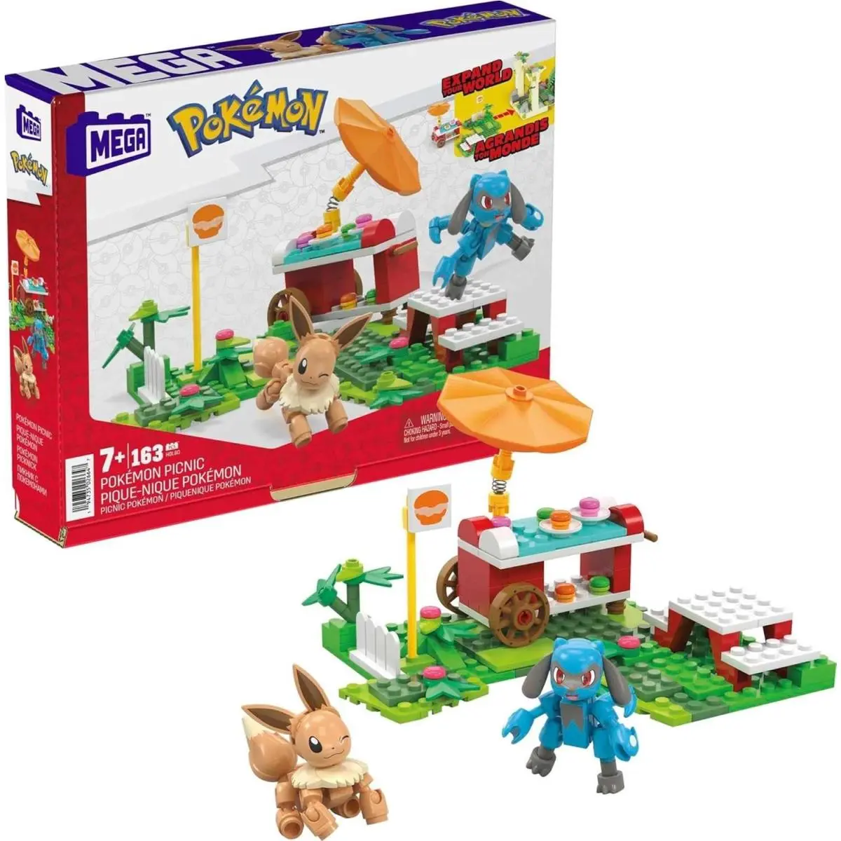 Mega Pokémon Action Figure Building Toys Set Picnic with 193 Pieces 2 Poseable