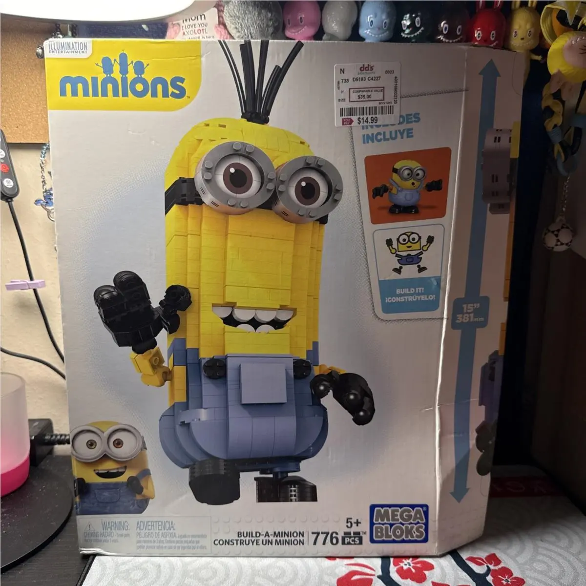 Mega Bloks Minions Build-a-minion 776 Pcs Jumbo Kevin CNF59 New/sealed