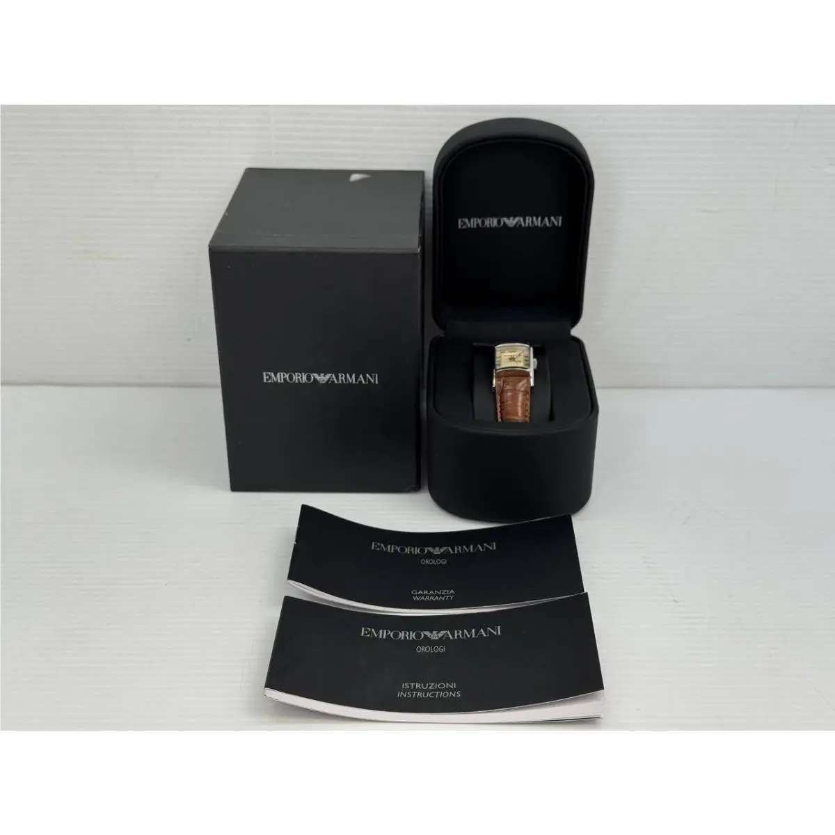 Emporio Armani Women`s Watch Model AR-0254 Stainless Steel Quartz Needs Battery