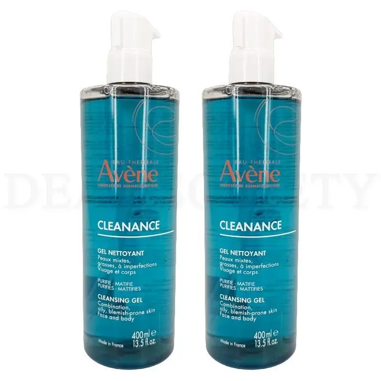 Avene Cleanance Cleansing Gel For Face and Body 13.5oz Lot of 2 - Exp: 12/2028 by Avène