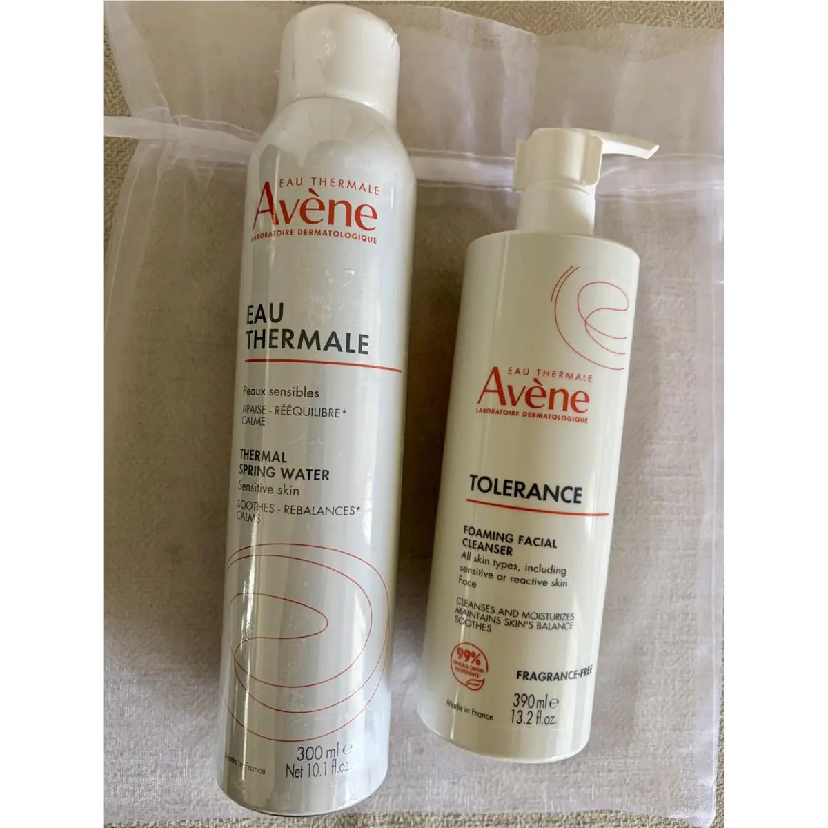 Foaming Facial Cleanser 13.2 oz + Thermal Spring Water 10.1 oz by Avène