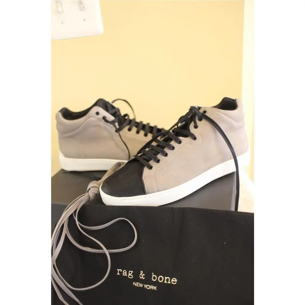 Mens Rag Bone Kent High-top Suede Sneakers Size 8 600