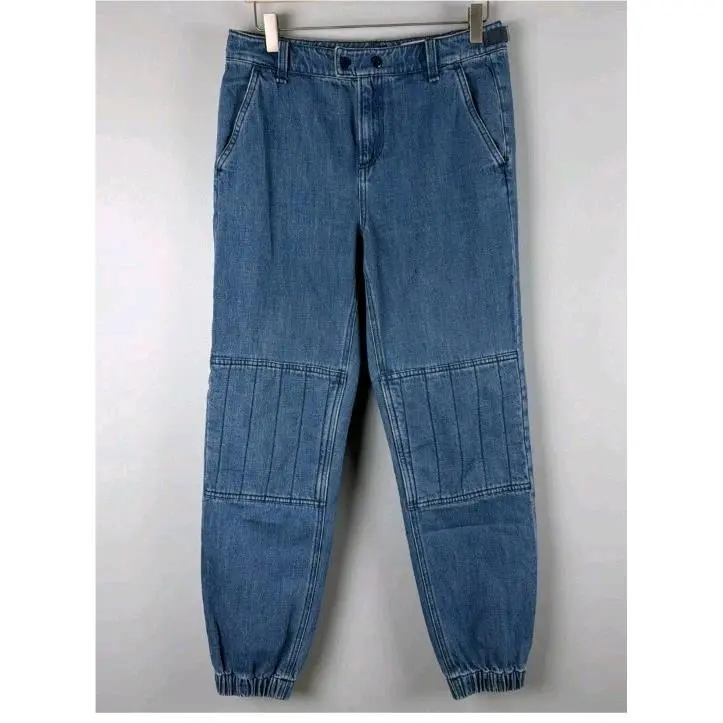Rag Bone Jeans Womens 25 Blue Denim Jogger Double Knee Miramar Utility