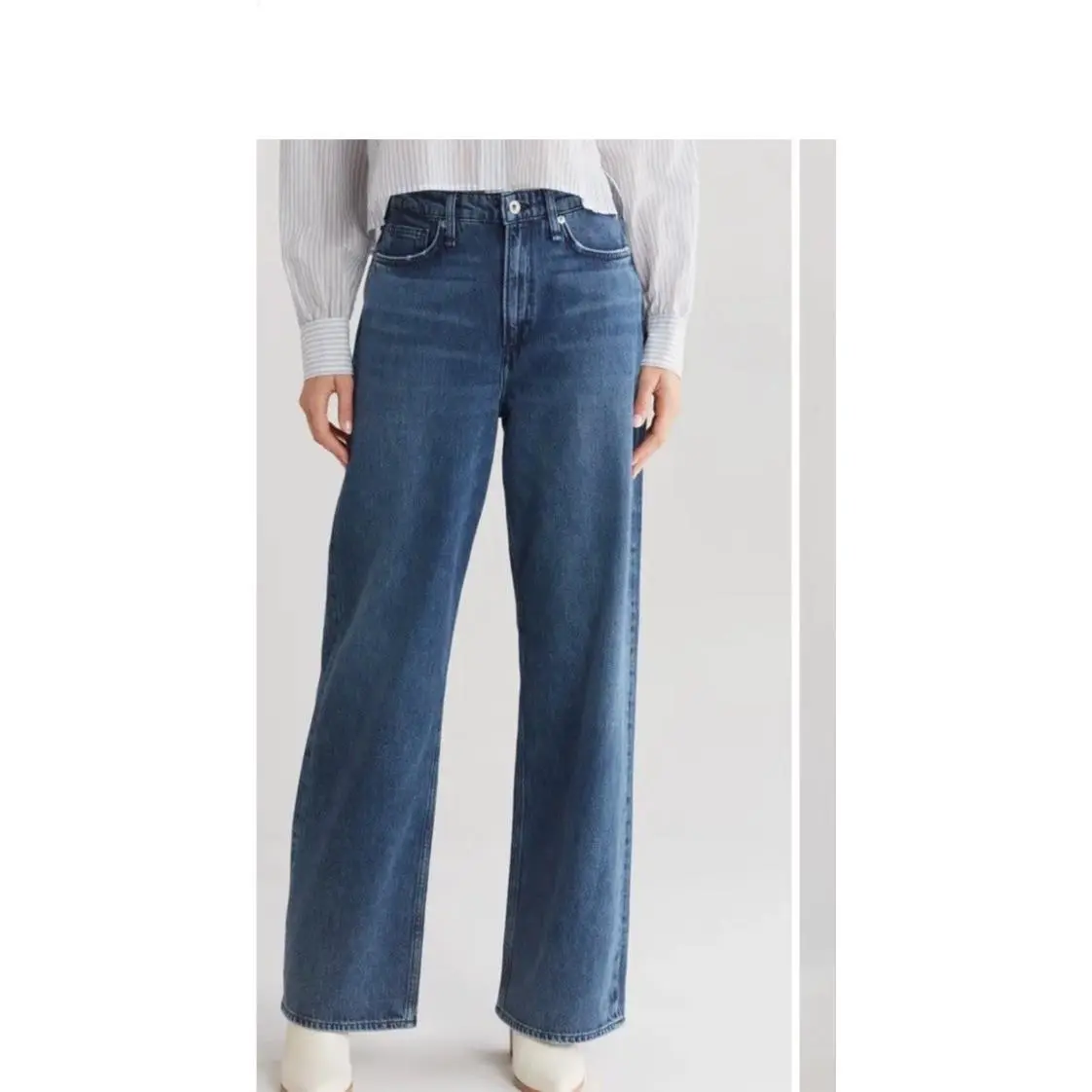 Rag Bone The Logan Mid-rise Wide Leg Jeans Vintage Stretch 27