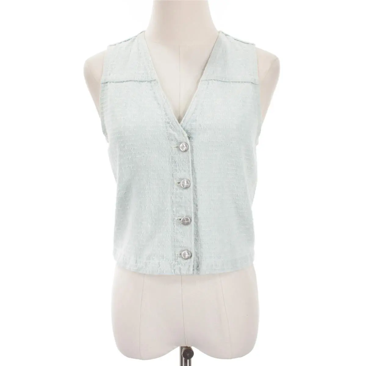 Rag Bone Juliana Tweed Vest Size 2 in Sky Blue