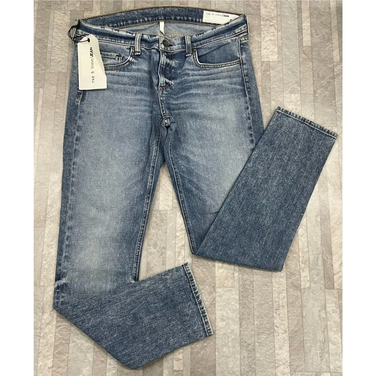 Rag Bone Womens Dre Boyfriend Denim Jeans In Acid Blue Size: 29