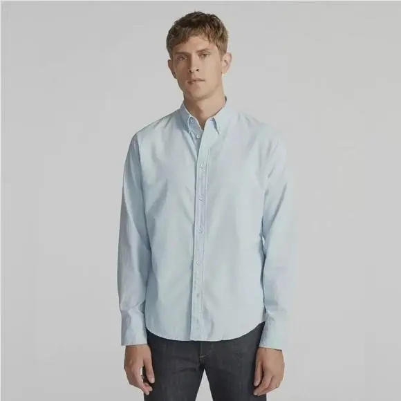 Rag Bone Fit 2 Tomlin Oxford Long Sleeve In Powder Blue Size: Medium